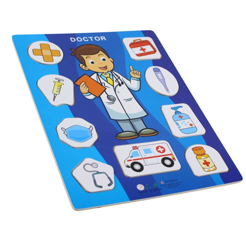 Wooden Occupation Puzzle Board for Kids - Preschool mall - Preschool Supplies & Educational Toys
