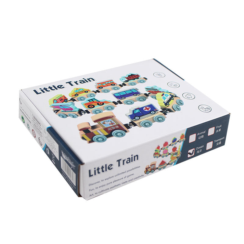 Wooden Magnetic Sea Animals Little Train 11 Pcs #1860