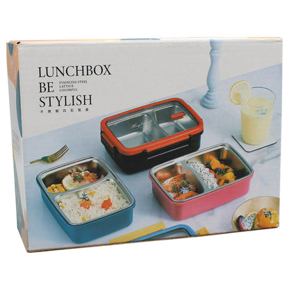 2 Compartments Stainless Steel Lunch Box