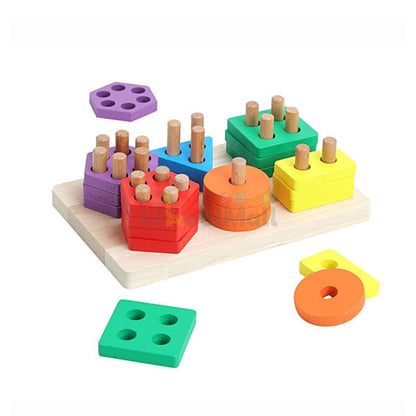 6 Column Stacking Puzzle Toy For Kids