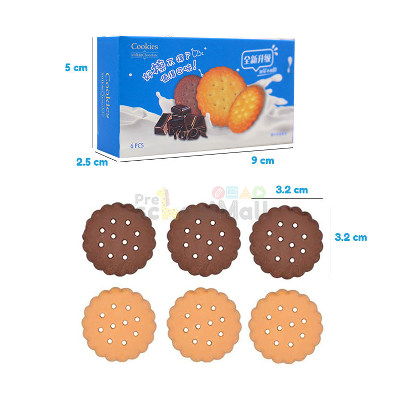 6 Pcs Cookies Erasers