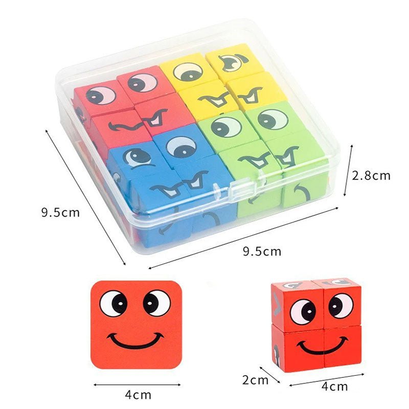 Creative Face Expression Blocks with Cards - Preschool mall - Preschool Supplies & Educational Toys