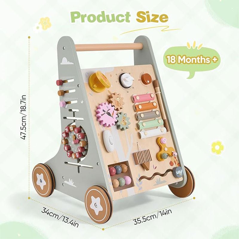 Baby Wooden 13 - in - 1 Activity Walker - Preschool mall - Preschool Supplies & Educational Toys