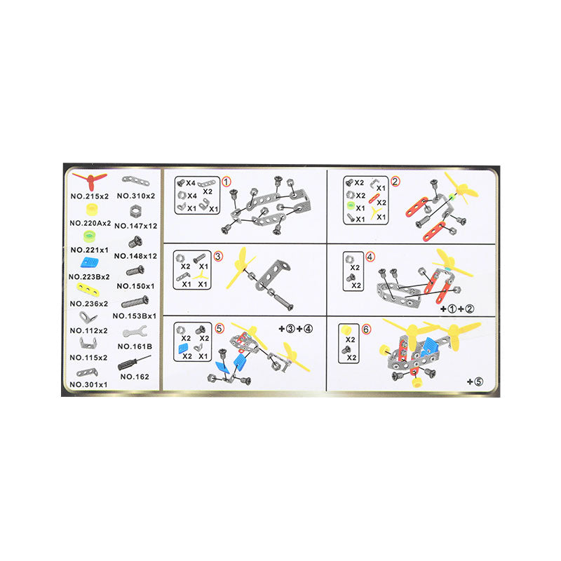 STEM Metal Assembled Toy Aircraft Small