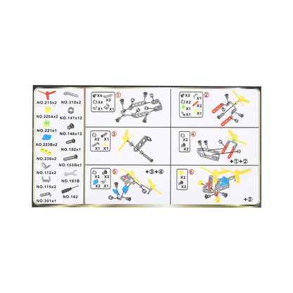 STEM Metal Assembled Toy Aircraft Small