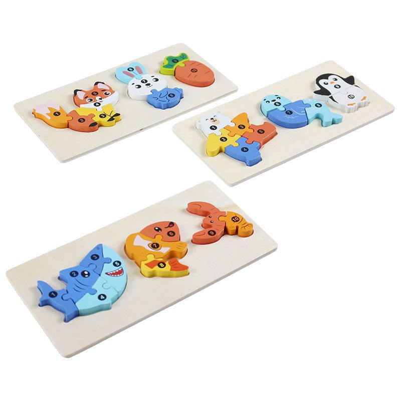 3D Animal Food Chain Wooden Puzzle Board - Preschool mall - Preschool Supplies & Educational Toys
