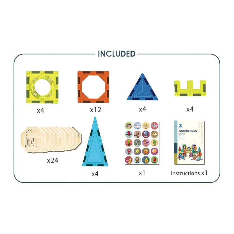STEM DIY Magic Magnetic Building Blocks 52 Pcs - Preschool mall - Preschool Supplies & Educational Toys