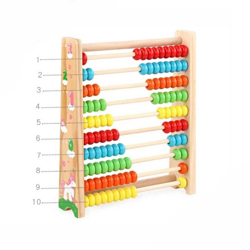 10 Row Calculating Frames Wooden Abacus