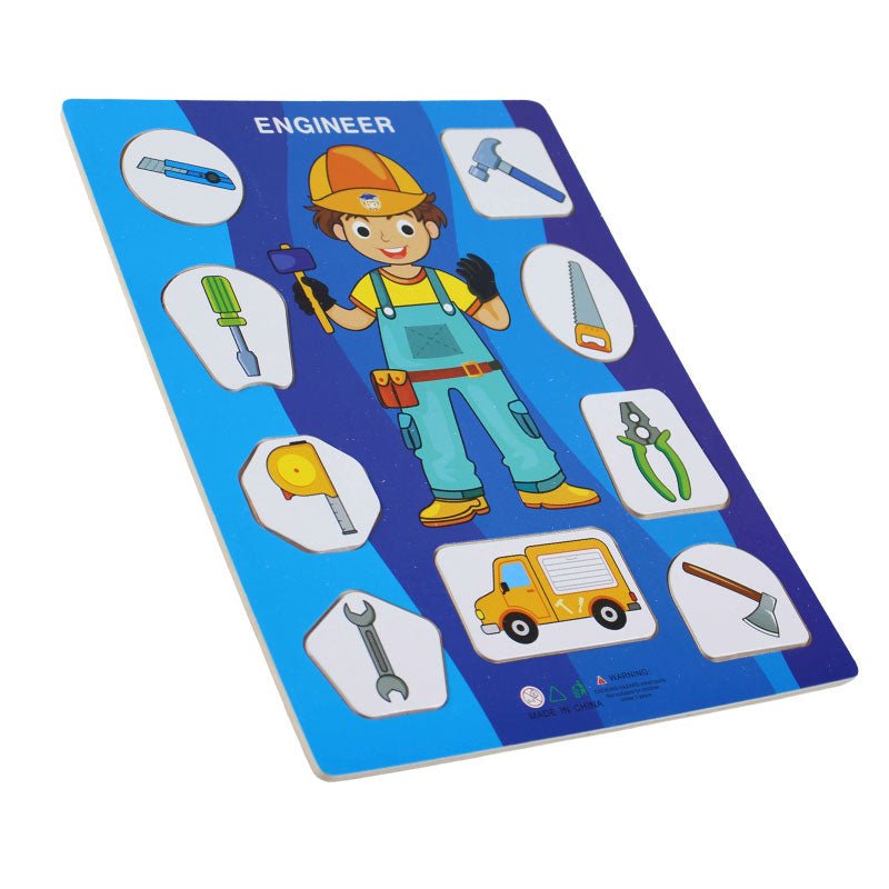 Wooden Occupation Puzzle Board for Kids - Preschool mall - Preschool Supplies & Educational Toys