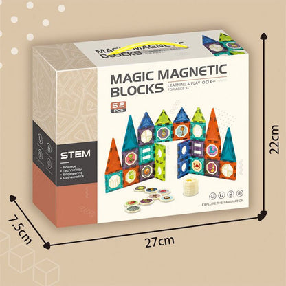 STEM DIY Magic Magnetic Building Blocks 52 Pcs - Preschool mall - Preschool Supplies & Educational Toys