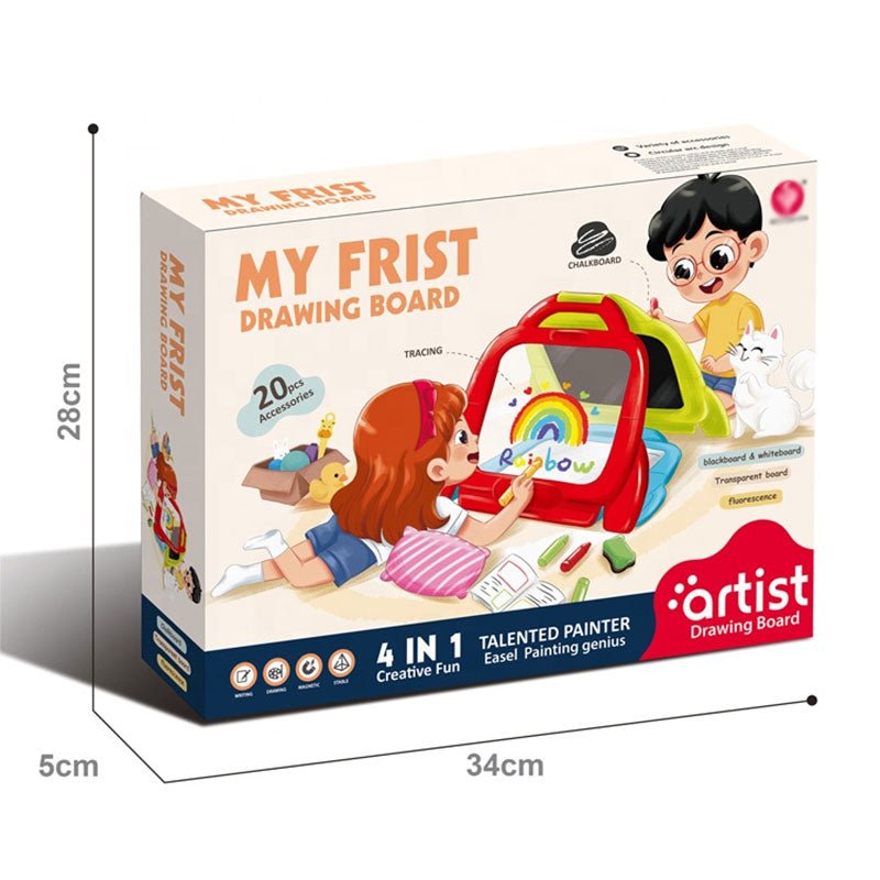 Kids 4 in 1 Creative Learning Artist Drawing Board - Preschool mall - Preschool Supplies & Educational Toys