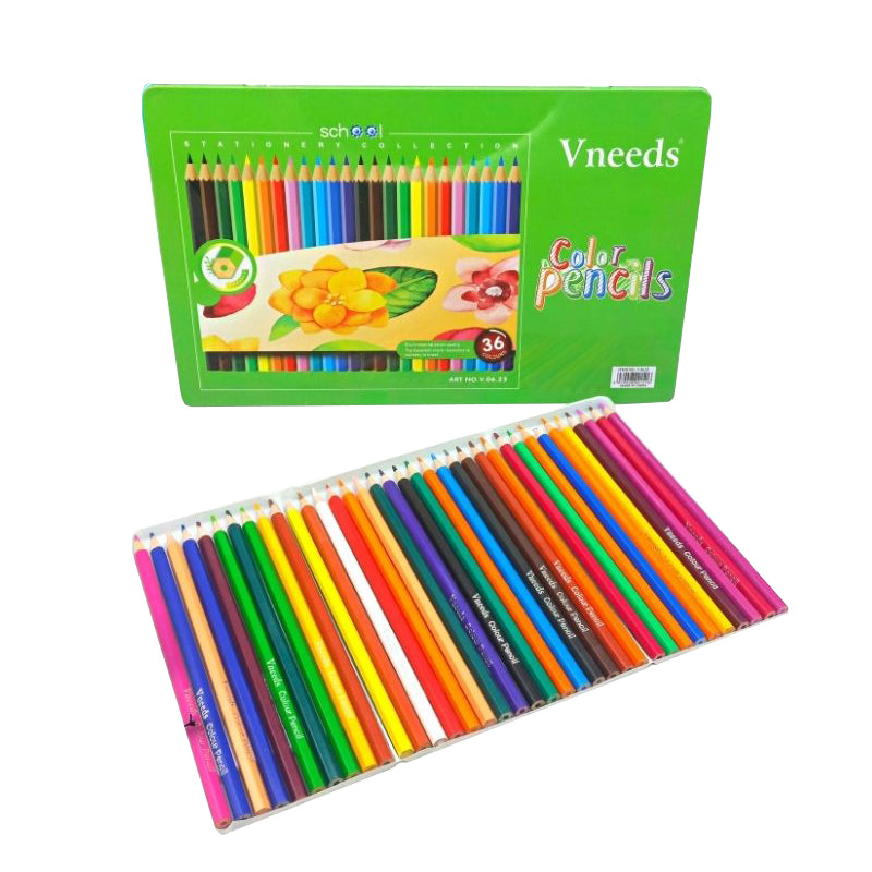 Vneeds 36 Color Pencils Steel Box