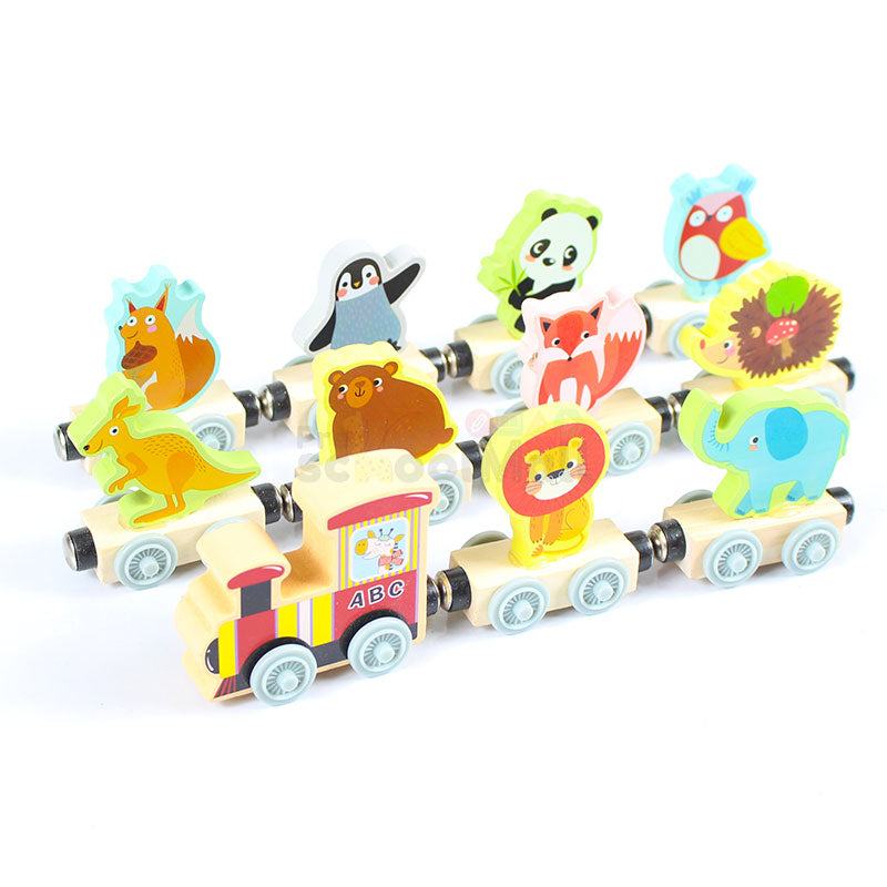 Wooden Magnetic Animal Little Train 11 Pcs #1860