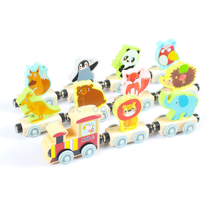 Wooden Magnetic Animal Little Train 11 Pcs #1860