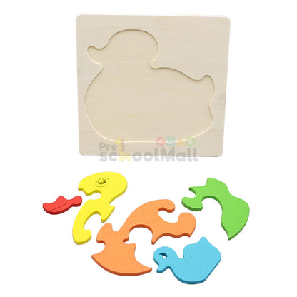 Animal with Babies Puzzle Mini Wooden Pair of 2