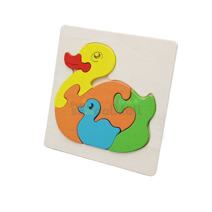 Animal with Babies Puzzle Mini Wooden Pair of 2