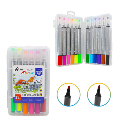 12 Pcs Double Side Art Marker Colors