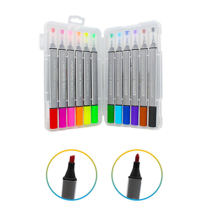 12 Pcs Double Side Art Marker Colors