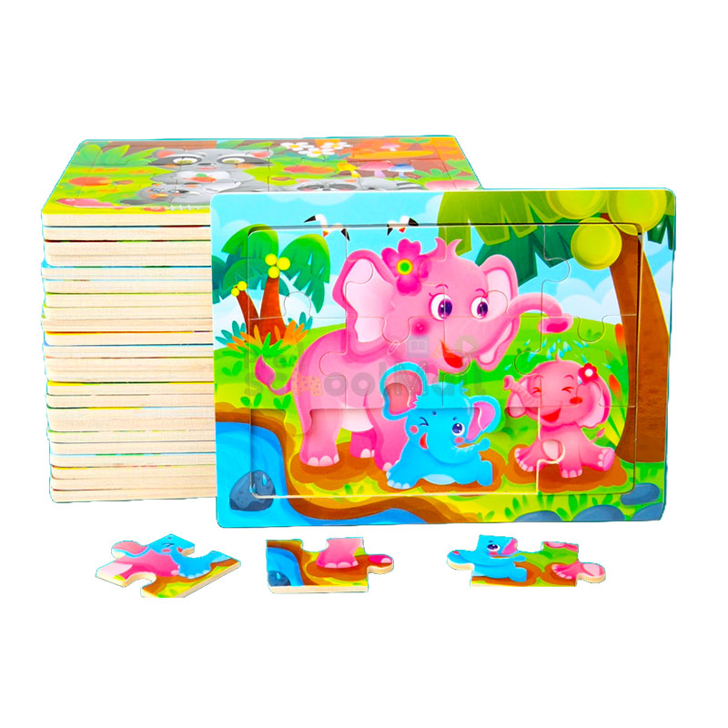 Baby Cartoon Animals Jigsaw Puzzles Educational Toy
