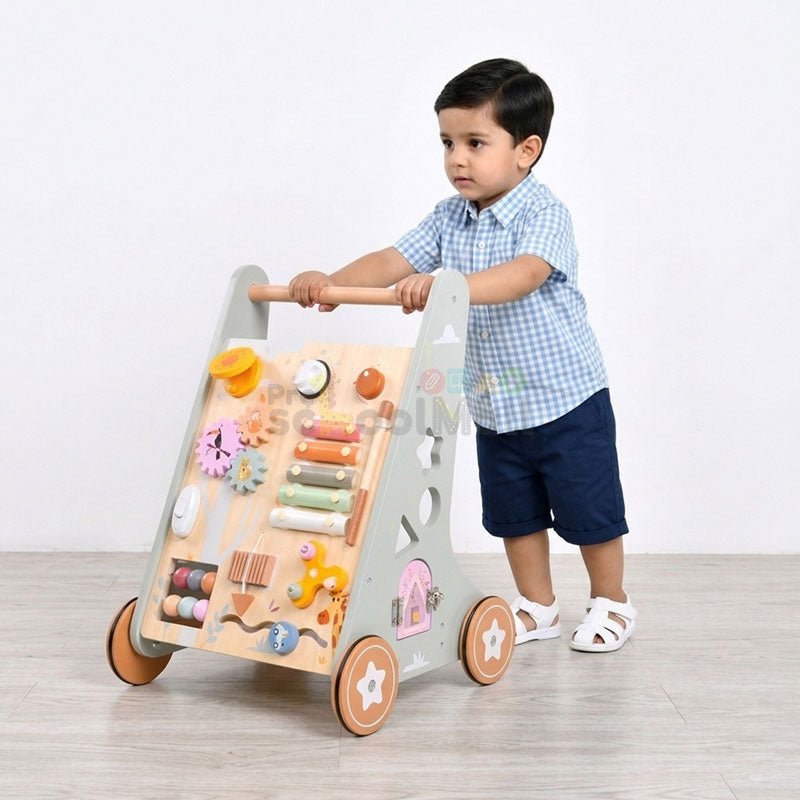 Baby Wooden 13 - in - 1 Activity Walker - Preschool mall - Preschool Supplies & Educational Toys
