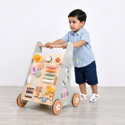 Baby Wooden 13 - in - 1 Activity Walker - Preschool mall - Preschool Supplies & Educational Toys