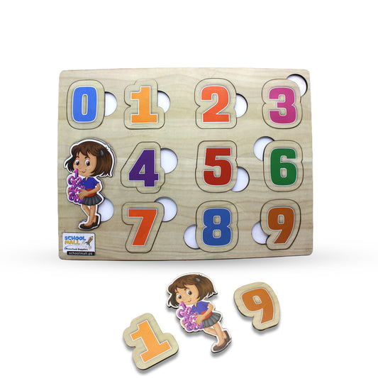 3in1 Numerical Wooden Puzzle Board-Girls