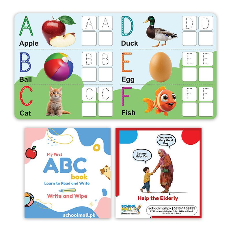 Write & Wipe 6 Cardboard Books Bundle - Preschool mall - Preschool Supplies & Educational Toys