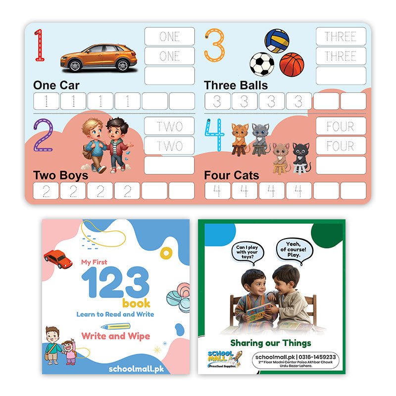 Write & Wipe 6 Cardboard Books Bundle - Preschool mall - Preschool Supplies & Educational Toys