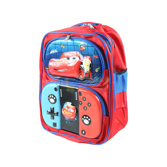 Car Embossed School Bag 17 inch (1757)