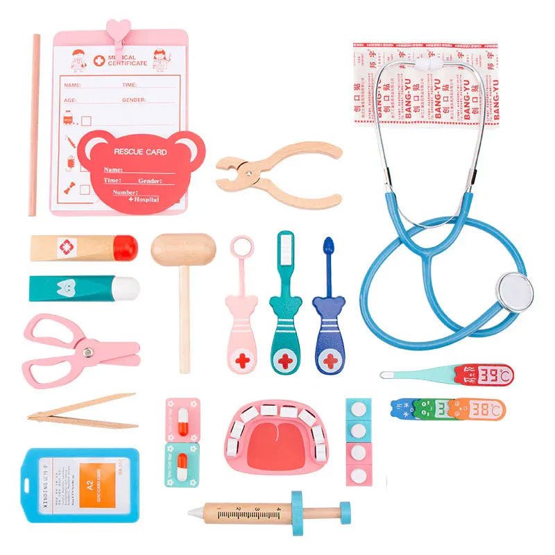 Children's Medical kit Wooden - Preschool mall - Preschool Supplies & Educational Toys
