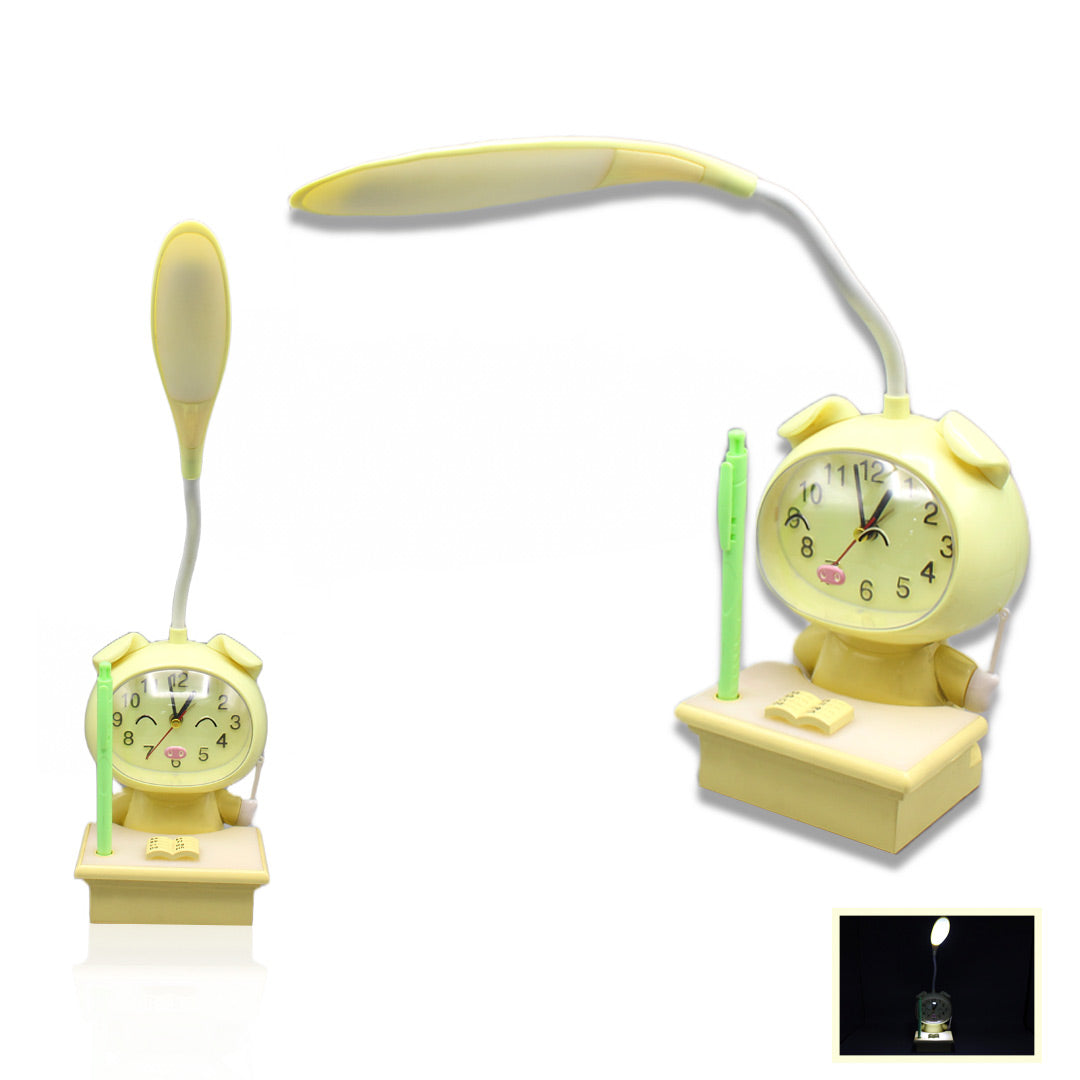LED Rechargeable Lamp with Clock (00600)