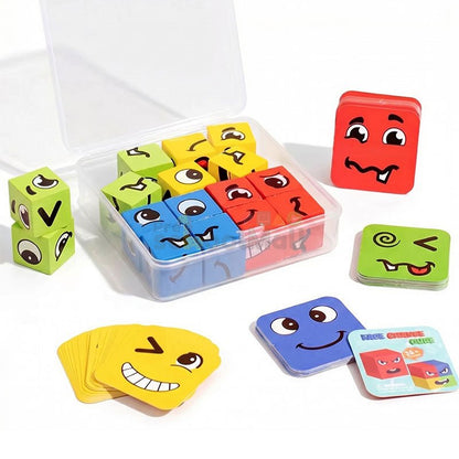 Creative Face Expression Blocks with Cards - Preschool mall - Preschool Supplies & Educational Toys