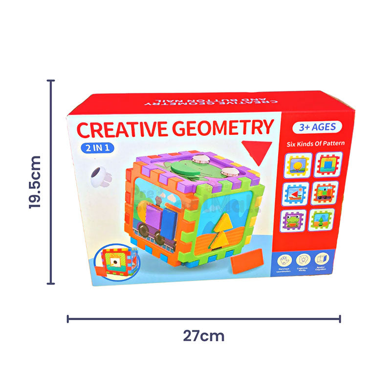 2 in 1 Button Nail & Creative Geometry Box