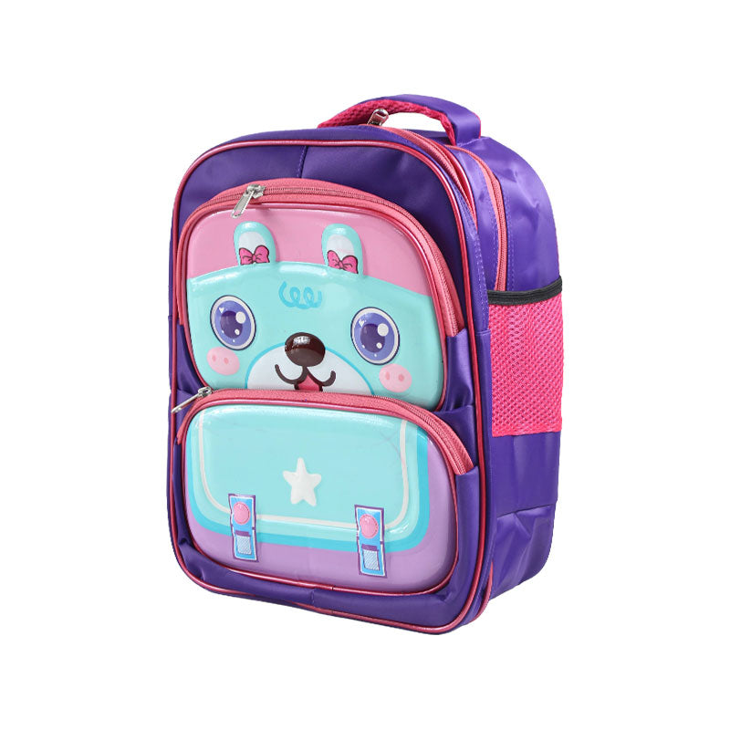 Cute Animal Embossed Bag for Kids 14 inch (Purple) #2032