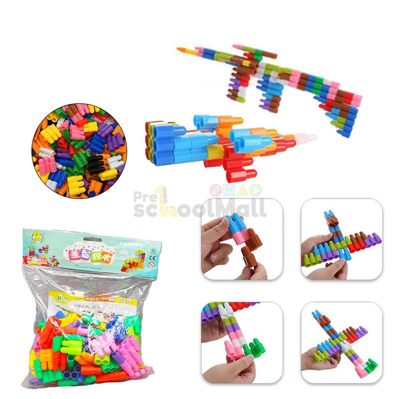 Bullet Blocks DIY Colorful Interlocking Bullet Blocks (0482) – Preschool mall ...
