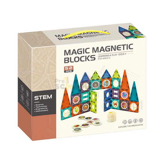 STEM DIY Magic Magnetic Building Blocks 52 Pcs - Preschool mall - Preschool Supplies & Educational Toys