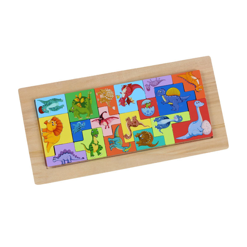 3D Wooden Jigsaw Puzzle Board for Curious Toddlers #1972