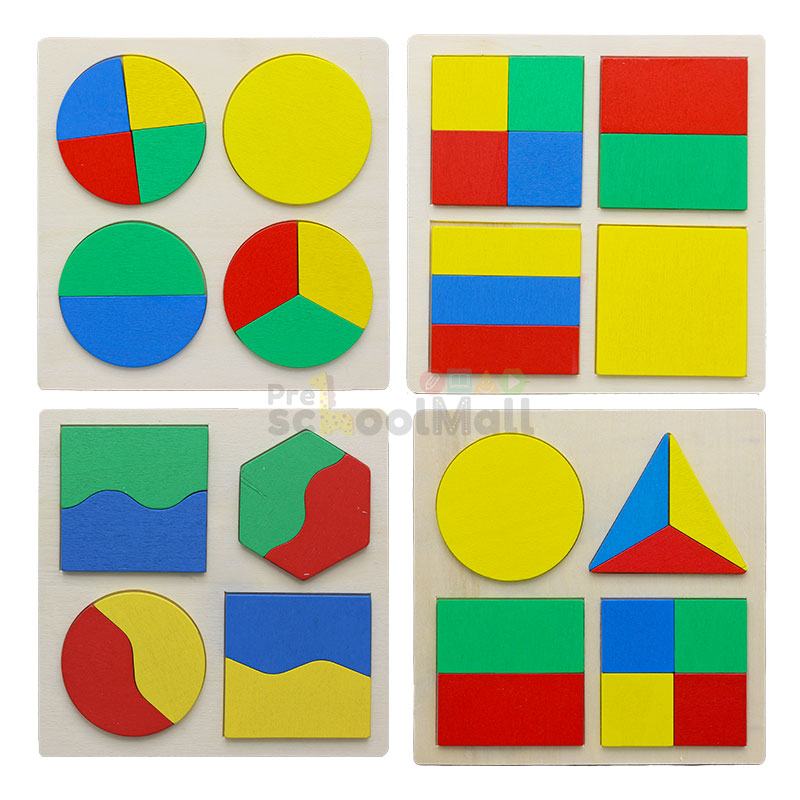 Divided Panel Geometric Shape Cognitive Puzzle Board (1588)