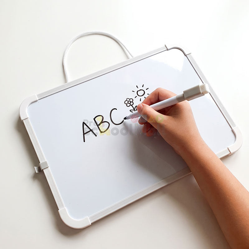 Double Sided Whiteboard with Marker – 14” x 10”