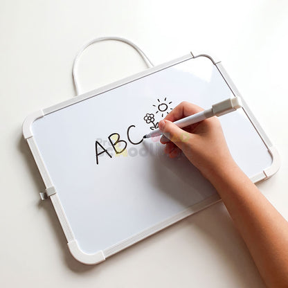 Double Sided Whiteboard with Marker – 14” x 10”