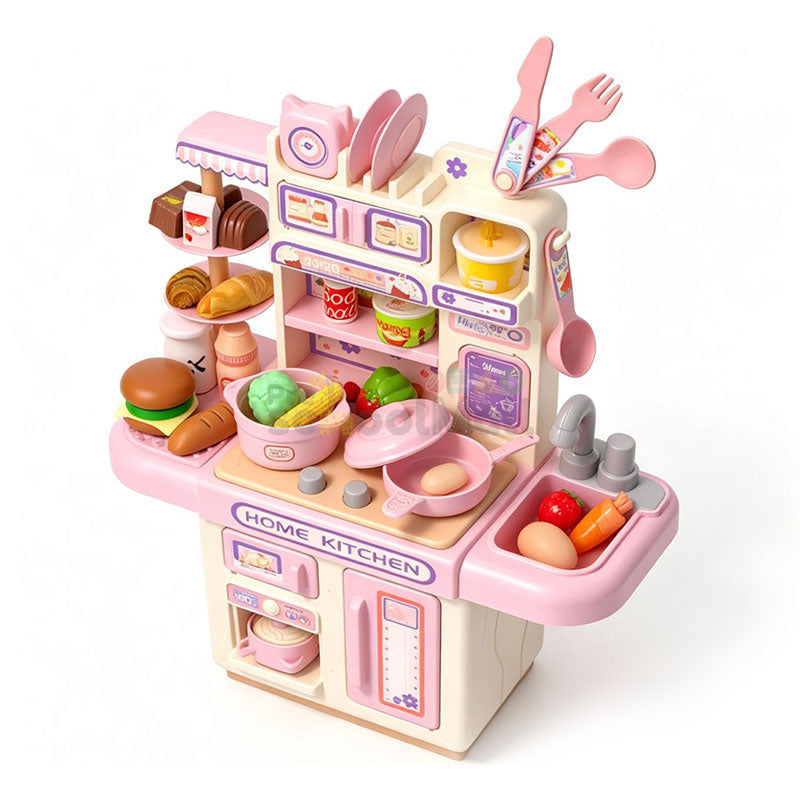 Dream Kitchen Playset with Steam, Water Tap & Cooking Accessories