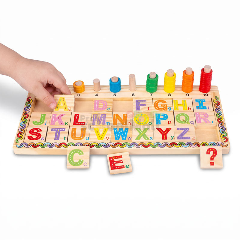 English Logarithmic Puzzle Board Wooden