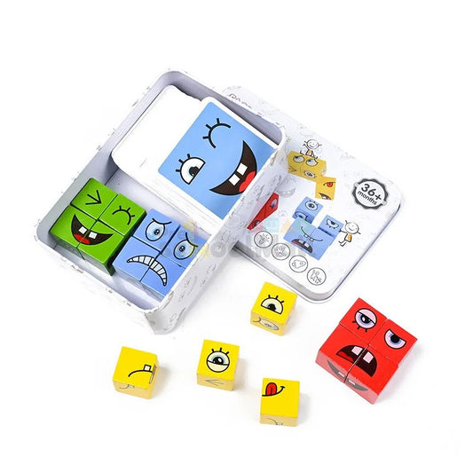 Expression Puzzle Blocks Game Wooden #1962