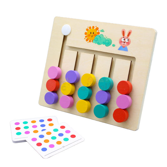 Five Color Puzzle Game Wooden Toy