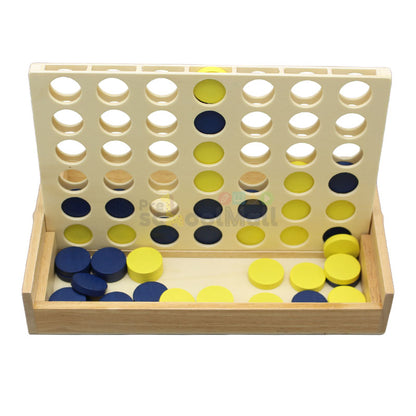 Four in A Row Wooden Game