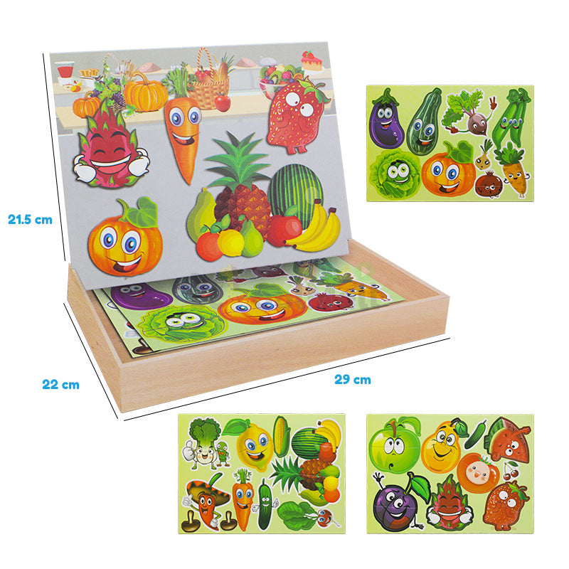 Fruits & Vegetables Educational Magnetic Puzzle Box