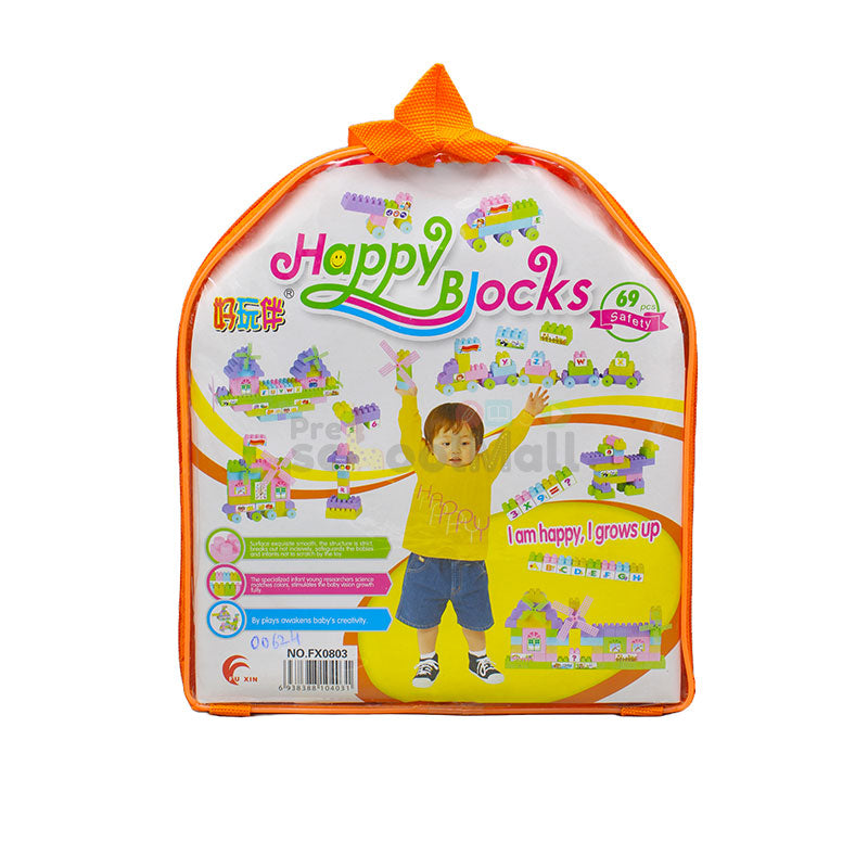 Plastic Happy Building Blocks with Stickers