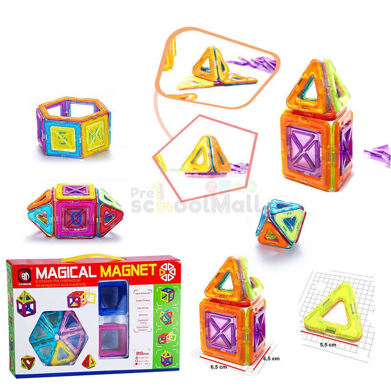 20 Pcs Magical Magnet Building Blocks