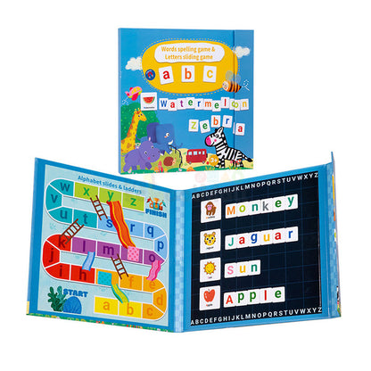 Magnetic Words Spelling & Letter Sliding Game Book