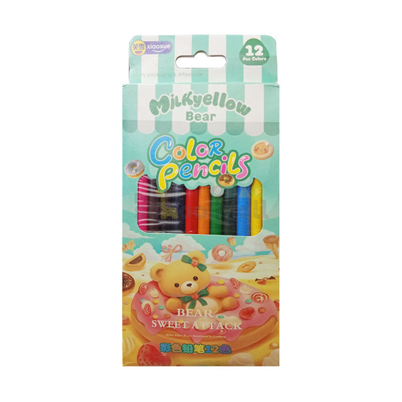 MilkYellow Cute Bear Color Pencils 12 Pcs
